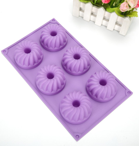 -Hole Grid round Silicone Mold Jelly Pudding Biscuit Mold Baking Tray Cake Baking Mold 