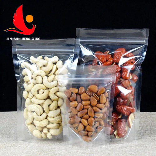 factory direct wholesale food packaging bag transparent self-sealing bag dried fruit snack sealed bone bag