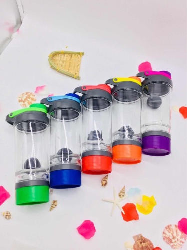 new Two-Layer Shake Cup Factory Direct Sports Fitness Plastic Cup Can Be Customized 
