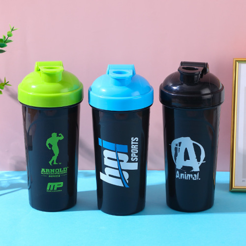 Protein Powder Shake Cup Outdoor Sports Fitness Large Capacity Drinking Bottle Milkshake Cup Buckle Cover Printed Logo Advertising Cup 
