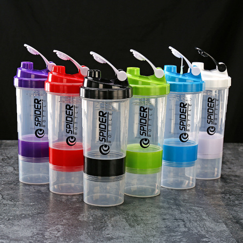 17 Shaker Factory with Pill Box Powder Box Stirring Spring Three Layers Shake Cup Protein Powder Shake Cup Shake Cup