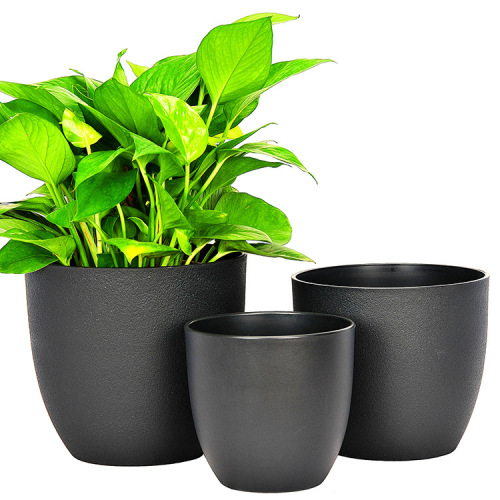 amazon platform hot selling plastic flowerpot sand surface elliptical simulation plant potted flowerpot factory direct sales