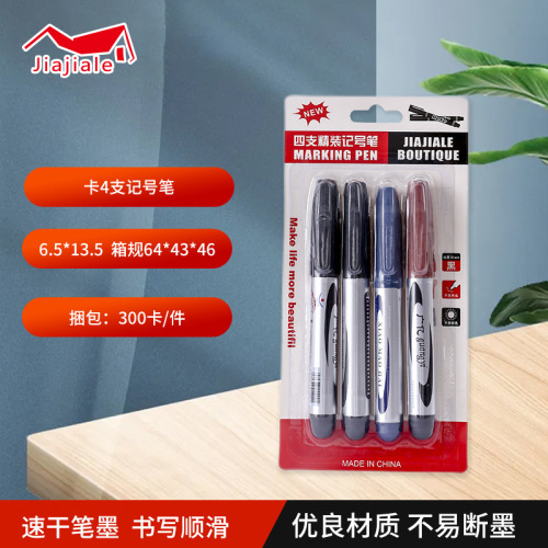 Bubble Shell 4 Single-Head Pen Marker Pen office Dual Water Oil Pen Mark Hook Pen Black Red Blue Writing Stationery