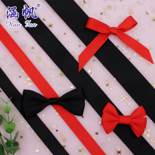 Factory Direct Sales Korean Double-Sided Polyester Cotton Belt Handmade Bowknot Ribbon Gift Packaging Ribbon Clothing Accessories