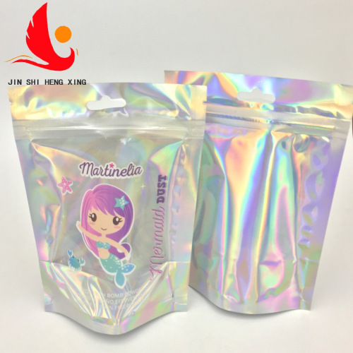 Factory Direct Sales Aluminum-Plated Laser Food Packaging Bag Gift Bag Customized Laser Packaging Bag Colorful Unilateral Transparent