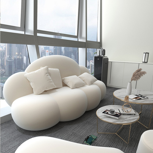 Nordic Lambswool Clothing Store Sofa Simple Modern Small Apartment Living Room Internet Celebrity Beauty Salon Cloud Fabric Sofa