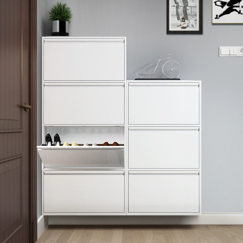 ultra-Thin Shoe Cabinet Tilting Shoe Cabinet Door Ultra-Narrow 15-17cm Storage Home Modern Minimalist Nordic Thin Shoe Cabinet