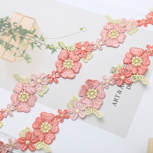 .8cm Water Soluble Embroidery Lace Accessories Clothing Lolita Accessories Jewelry Necklace DIY Crafts Flowers 