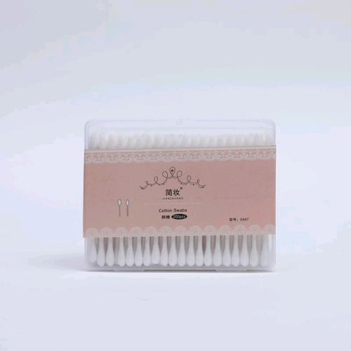 Boxed 200 PCs Environmental Protection Paper Sticks Double-Headed Cotton Swabs Ear Cleaning Makeup Household Cotton Swabs Disposable Cleaning Cotton Swabs
