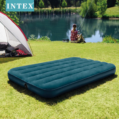 intex64734-64735 outdoor double inflatable mattress camping tent portable green flocking air bed