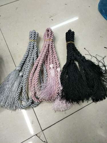 Polyester Three Stranded Rope Two-Head Tassel Rope