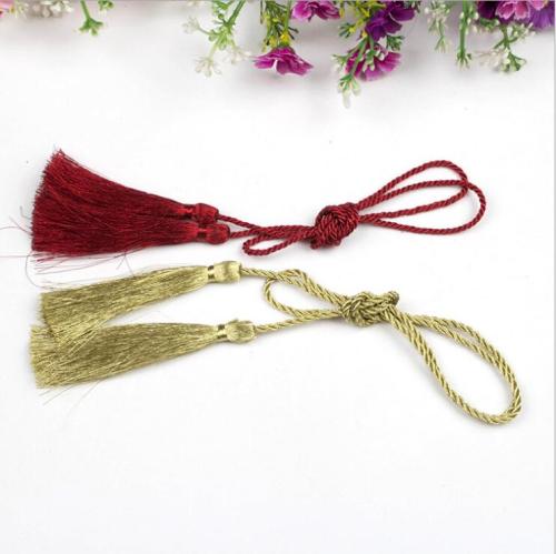 Supply Curtain Hanging Rope Ornament Beads Tassel Gold and Silver Silk Belt Rope