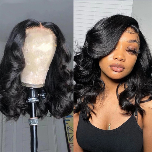 Cross-Border Foreign Trade European and American Dyed Wig Fashion Women‘s Mid-Length Curly Hair Mid-Length Wavy Micro-Roll Chemical Fiber Wig