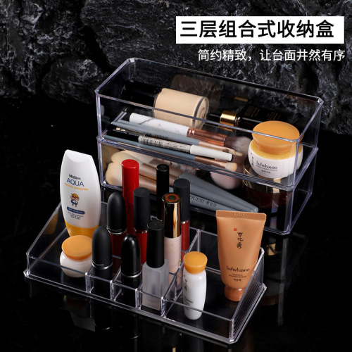 supply triangle combined cosmetic storage box desktop eye shadow mouth supply storage box skin care products perfume storage rack