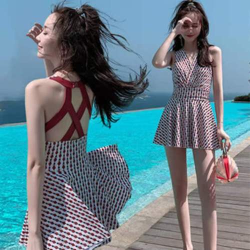 Women‘s Swimsuit Summer 2022 New Fashion Dress Belly Covering Ins Style Fairy Style Hot Spring Swimsuit