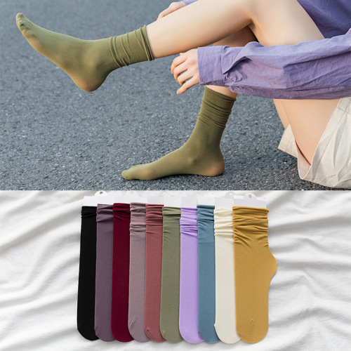 19231 Long Socks Women‘s Japanese Style Stockings Bunching Socks Spring and Autumn Thin JK Socks Ice Socks One Piece Dropshipping