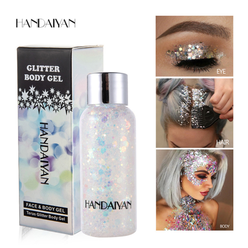 glitter eye shadow colorful performance stage nightclub makeup face sequins body lotion