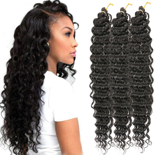 wig african crochet women‘s hair handle fretrss deep wave hair20-inch cross-border europe and america