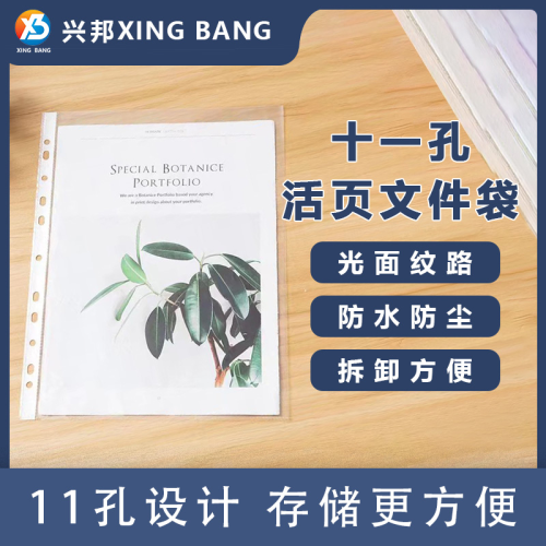 manufacturer direct selling 11-hole loose-leaf file bag