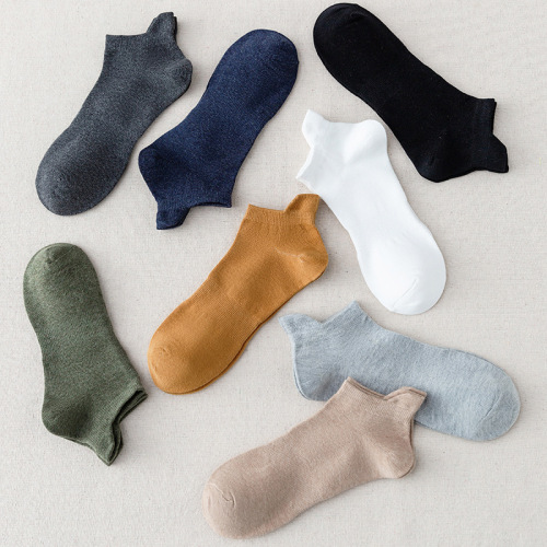 Spring and Summer Men‘s Thin Socks Color Breathable Low Top Low Top Socks Sports Cotton Socks Factory Delivery