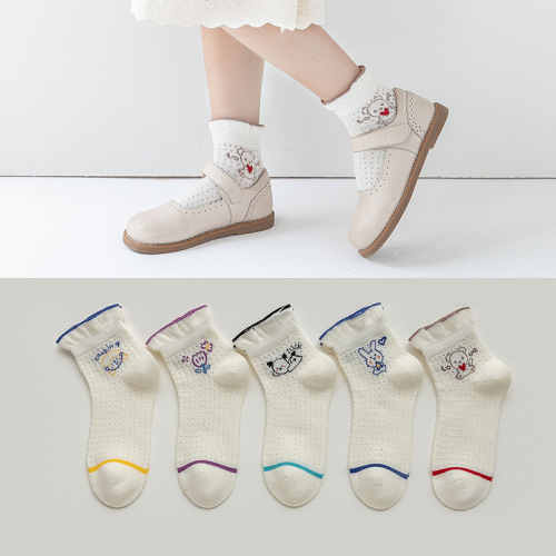 summer Baby Socks Breathable Mesh Cotton Socks Cartoon Children‘s Socks Cute Medium and Large Children‘s Socks Manufacturers Send on Behalf of