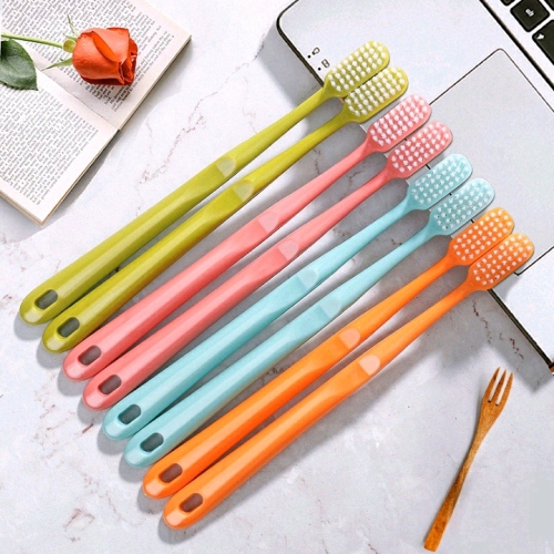 Boxed Color Manual Household Plastic Four-Pack Household Soft Fur Protection Gum Minimalist toothbrush Big Head Men and Women
