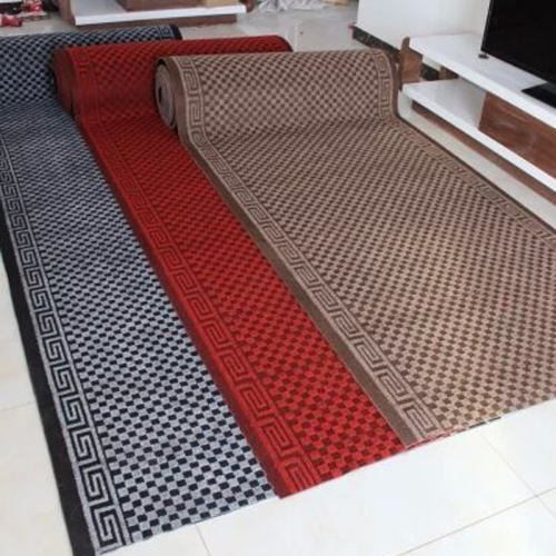 Hongrili Office Square Indoor Carpet PVC Floor Mat Hotel Corridor Non-Slip Mat Absorbent Door Mat Mat