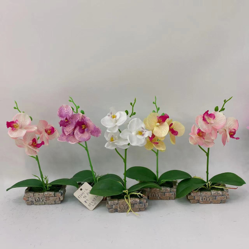 Small Stone Phalaenopsis Artificial Flower Decoration