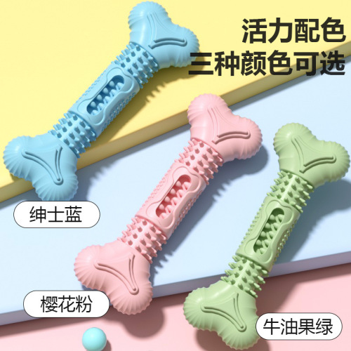 New Pet Toy Bone-Type Bite-Resistant Molar Teeth Cleaning Bite Toy TPR Dog Toy New Product Set