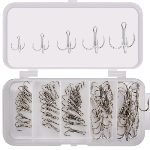 white nickel three anchor hook set with barbed high carbon steel three hooks fishing hook tip fishing hook fishing gear wholesale
