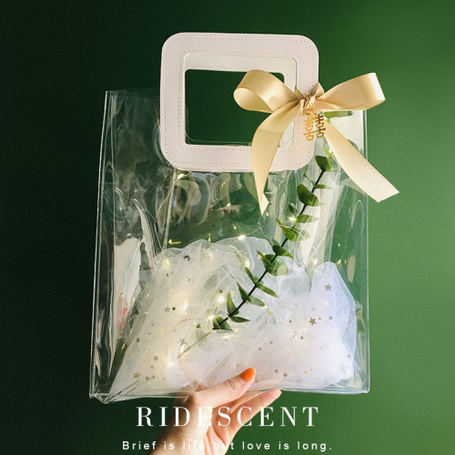 transparent gift bag high-end portable empty box wedding candy box ins wind wedding bridesmaid female small gift bag
