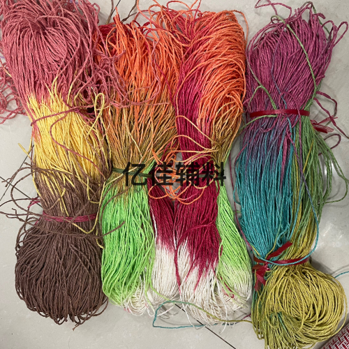 duan dyed raffia rope ins hot selling earrings raw materials factory direct sales