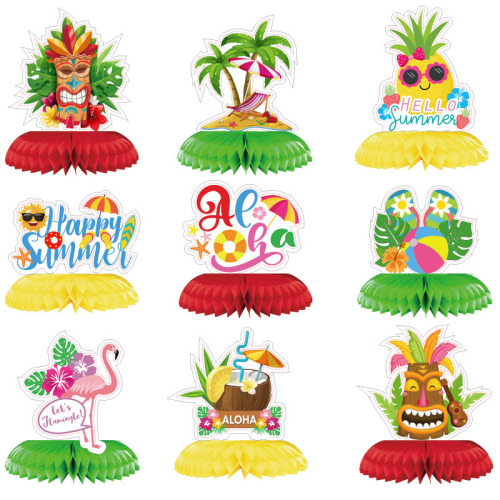 xia wei yi theme party paper honeycomb decoration flamingo decoration party table center honeycomb table decoration spot