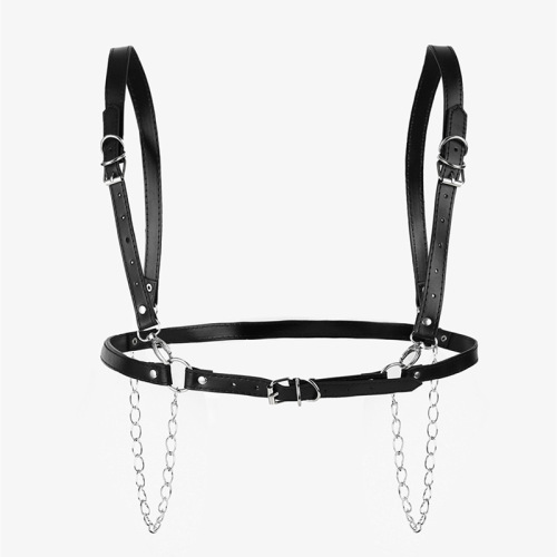 Fashion Women‘s PU Leather Vest Belt Elastic Elastic Bandage Women‘s Matching Shirt Decorative Belt Body Chains
