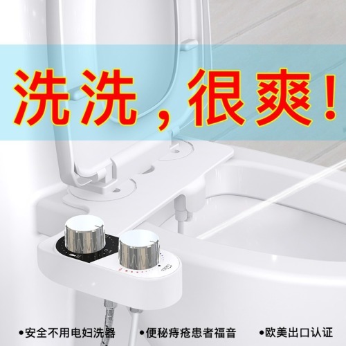 Smart Toilet Lid without Electricity Body Cleaner Hot and Cold Double Nozzle Simple Health Faucet Butt Flusher Cross-Border Foreign Trade