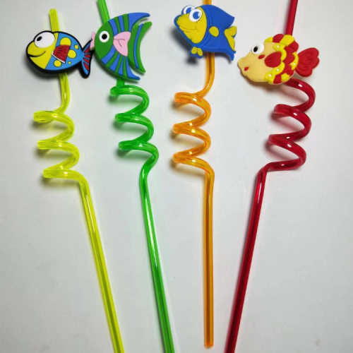 Creative Straw Art Straw Creative Stickers PETG Shape Extreme Color Straw Plastic High Temperature Resistant Custom Modeling