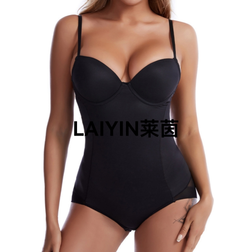 cross-border european and american body shaping jumpsuit belly shaping breast shaping bodysuit body shaping belt bra belly contracting and waist contracting jumpsuit