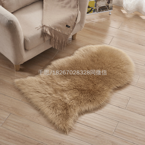 qiansi factory wholesale irregular wool-like carpet living room bedroom bedside bay window mat plush carpet foot mat