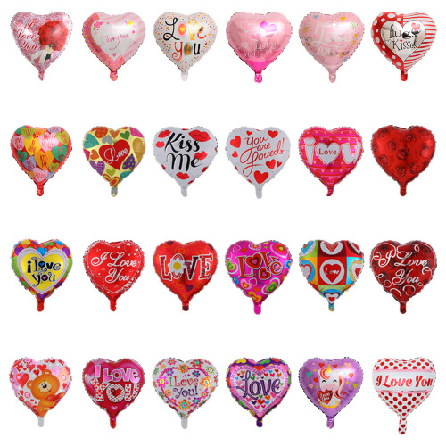 18-inch valentine‘s day aluminum film balloon i love you aluminum film ball valentine‘s day romantic confession decorative balloon