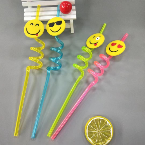 Creative Straw Artistic Straw Creative Stickers PETG Shape Colorful Straw Plastic High Temperature Resistant Custom Shape