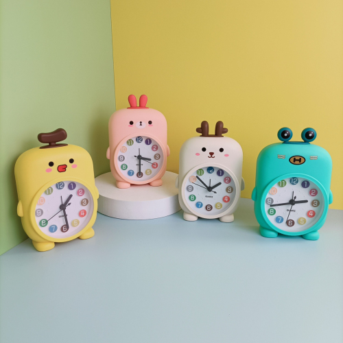 Cute Fun Cartoon Cute Pet Alarm Clock Children Desk Bedside Little Alarm Clock Creative Gift Home