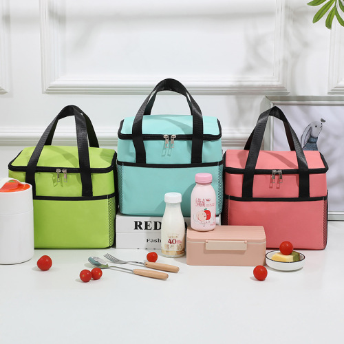 new Square Lunch Bag Aluminum Foil Large Bento Thermal Bag Portable Outdoor Portable Lunch Box Thermal Bag
