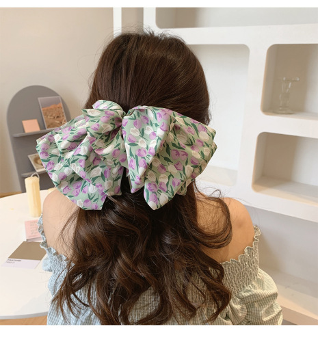 the owner strongly recommends fluffy chiffon bow barrettes 2022 new hair accessories barrettes back head clip headdress female