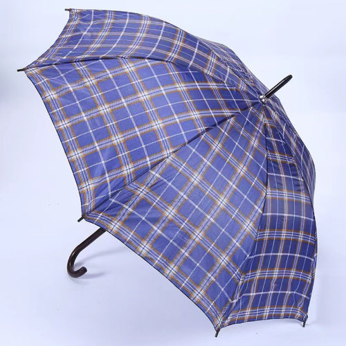 70cm automatic plaid 8-bone straight rod automatic umbrella long handle plaid umbrella sun-proof men and women umbrella