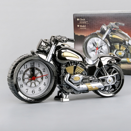 motorcycle model alarm clock creative retro locomotive bicycle alarm clock clock decoration children gift alarm clock