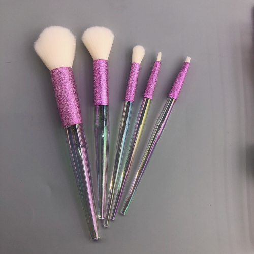5 crystal handle set makeup brush loose powder blush eye shadow lip brush