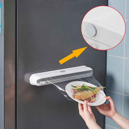 plastic wrap cutter wall-mounted suction cup plastic wrap divider kitchen practical gadget convenient and quick