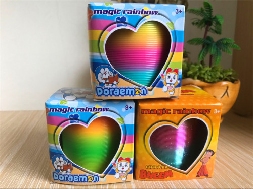 Medium Rainbow Ring Stall Hot Selling Toys Wholesale 6.5*6. Rainbow Ring Spring Ring Py Magic Hu Ring 