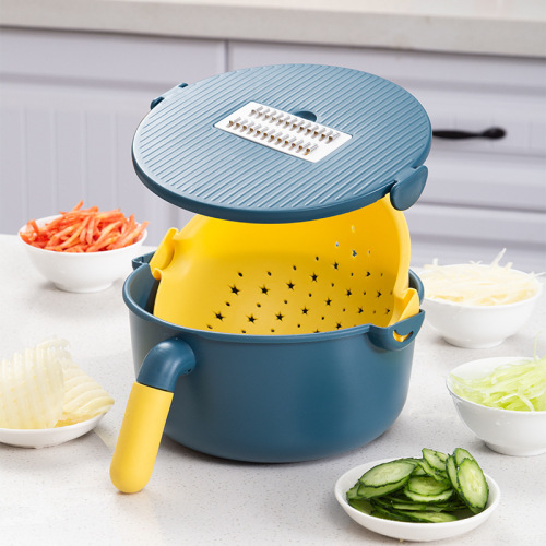 new multi-function drain basket vegetable cutter potato slice kitchen household manual cooking machine planer artifact
