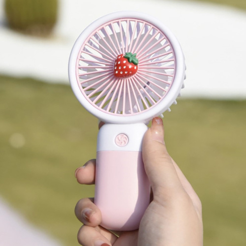 Portable Handheld Small Fan Cute Color Collision with Mobile Phone Holder Student Gift Desktop USB charging Fan Factory Generation